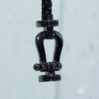 FORCE LARGE SERIES HORSESHOE BLACK SAMURAI BRACELET