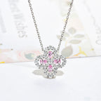 LOOP NECKLACE FULL MOTIF DIAMOND 16MM MULTIPLE COLORS