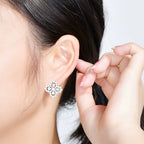 LOOP EARRINGS FULL MOTIF DIAMOND 16MM