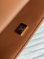 CC 24K TEDDY WOOL BAG LAMBSKIN IN BROWN