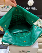 CC HOBO BAG 37 GREEN LAMBSKIN GOLD HARDWARE