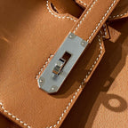 HM SHOULDER BIRKIN 29CM BROWN CALFSKIN SILVER HARDWARE