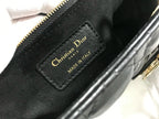 LARGE 32 LADY BAG IN BLACK LAMBSKIN WITH GOLD HARDWARE