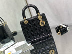 MINI 17 LADY BAG IN BLACK PATENT CALFSKIN