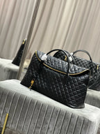 ES GIANT 56 BLACK COWHIDE LEATHER TRAVEL BAG