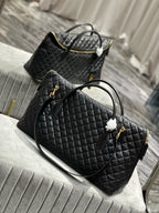 ES GIANT 56 BLACK COWHIDE LEATHER TRAVEL BAG