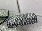 OBLIQUE BOOK TOTE 26 IN DARK BLUE MONOGRAM JACQUARD