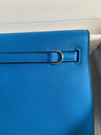 KELLY DANSE 22 EVERCOLOR BLUE IN CALFSKIN GOLD HARDWARE