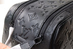 DOPP KIT TOILETRY BAG 28 CM IN BLACK TAURILLON MONOGRAM LEATHER