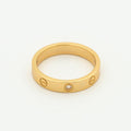 LOVE RING 4MM 1 DIAMOND PINK GOLD