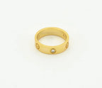 LOVE RING 4MM 1 DIAMOND GOLD