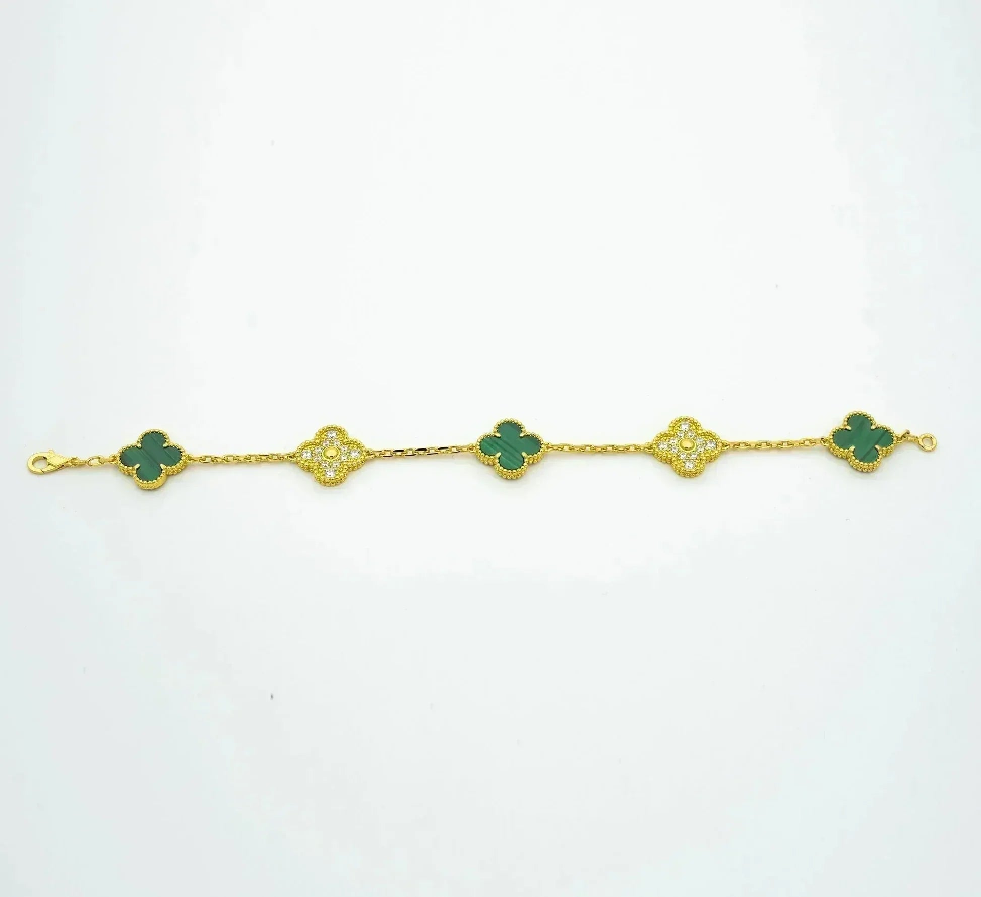 CLOVER 5 MOTIF MALACHITE BRACELET COLLECTION