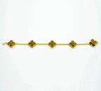 CLOVER 5 MOTIFS TIGER EYE BRACELET COLLECTION