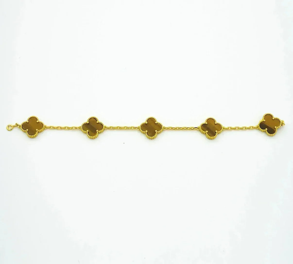 CLOVER 5 MOTIFS TIGER EYE BRACELET COLLECTION