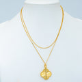 CLOVER 25MM PEDANT NECKLACE GOLD