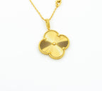 CLOVER 25MM PEDANT NECKLACE GOLD
