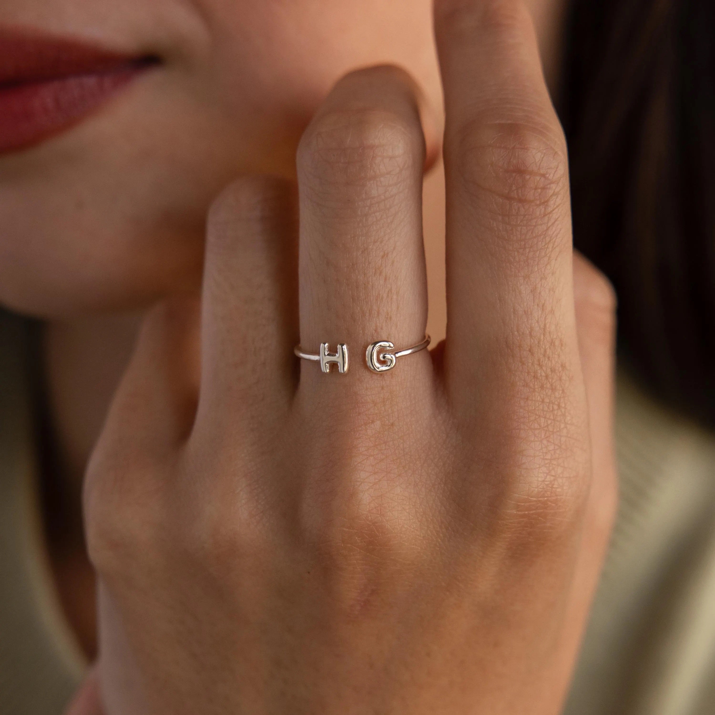 Duo Bubble Initial Ring