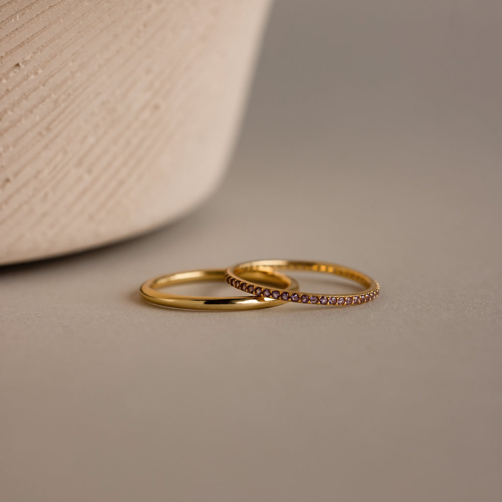 Birthstone Tennis Ring Set