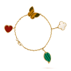 LUCKY SPRING 5 MOTIF GOLD BRACELET