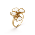 SWEET CLOVER WHITE MOP RING