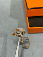 HM KELLY CLOCHETTE DOUBLE RING IN  WITH DIAMONDS