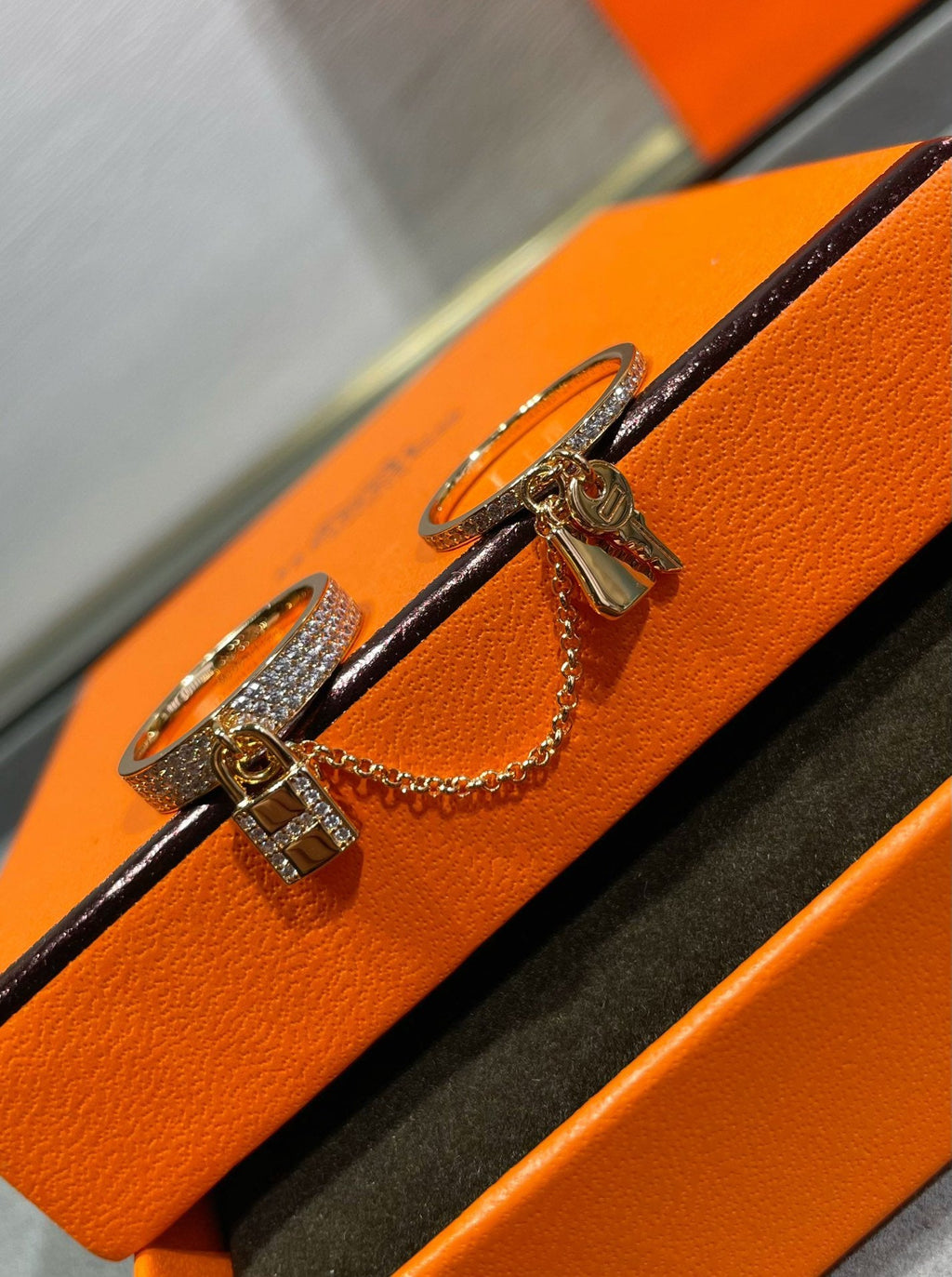 HM KELLY CLOCHETTE DOUBLE RING IN  WITH DIAMONDS