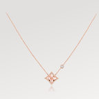 STAR PINK MOP 1 DIAMOND PINK GOLD NECKLACE