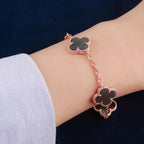 CLOVER 5 MOTIF GRAY MOP BRACELET COLLECTION