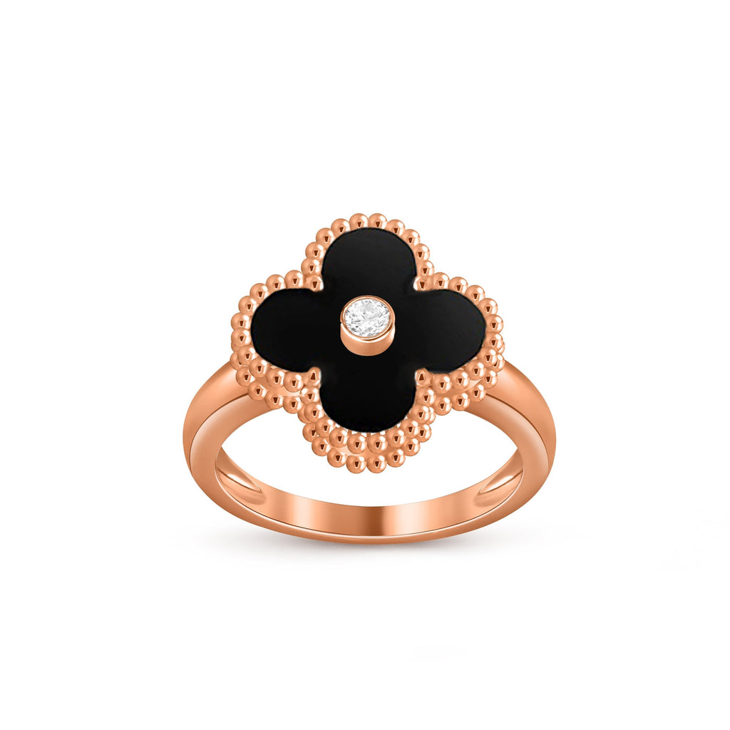 CLOVER DIAMOND RING ROSE GOLD COLLECTION