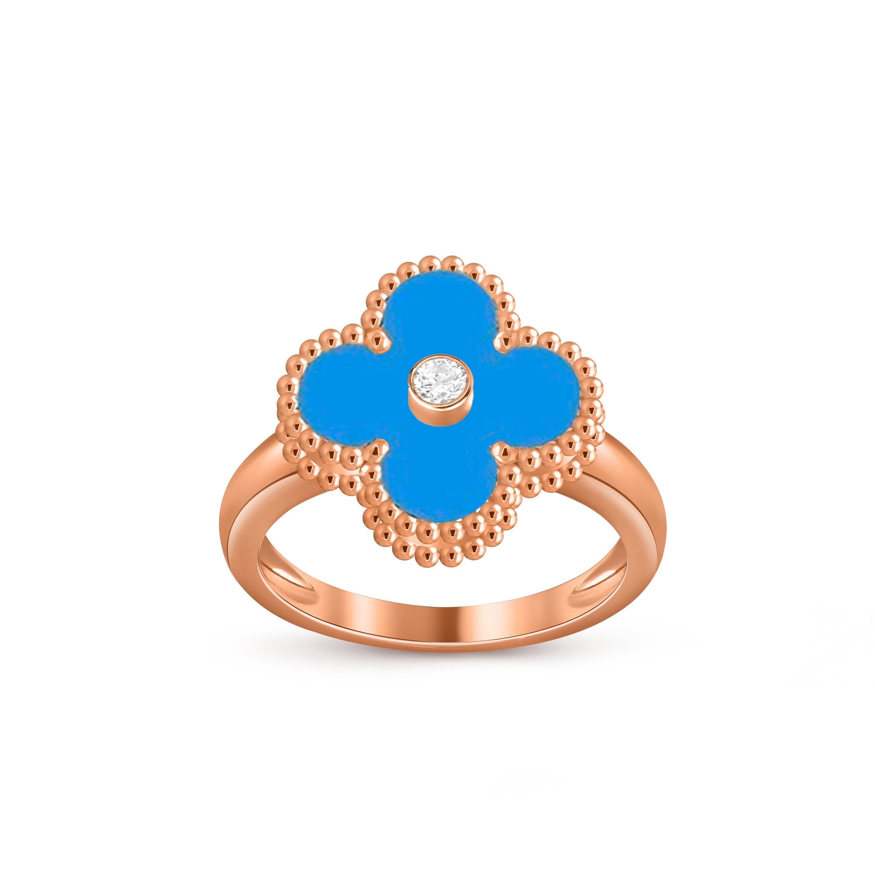 CLOVER DIAMOND RING ROSE GOLD COLLECTION
