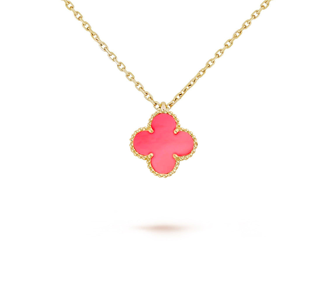 CLOVER MINI 9.5MM CARNELIANS NECKLACE COLLECTION