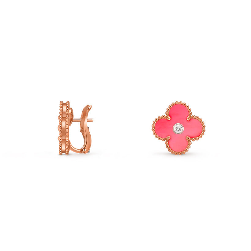 CLOVER 15MM MOP DIAMOND EARRINGS COLLECTION