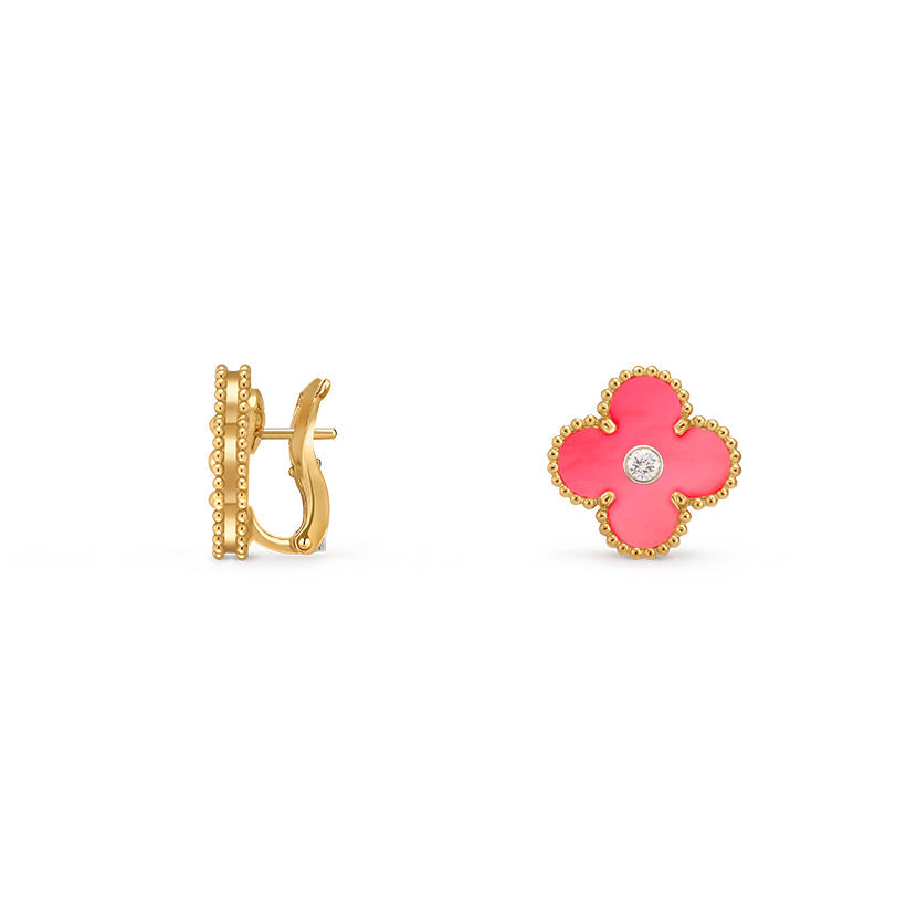 CLOVER 15MM MOP DIAMOND EARRINGS COLLECTION