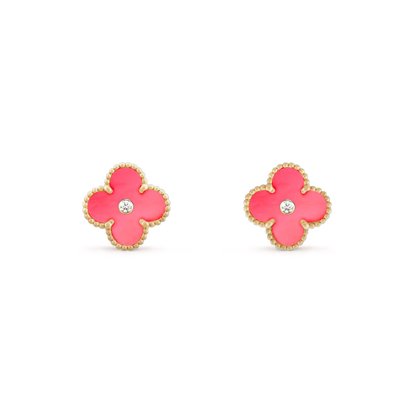 CLOVER  15MM DIAMOND EARRINGS COLLECTION