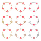 CLOVER 5 MOTIFS  PINK MOP BRACELET COLLECTION