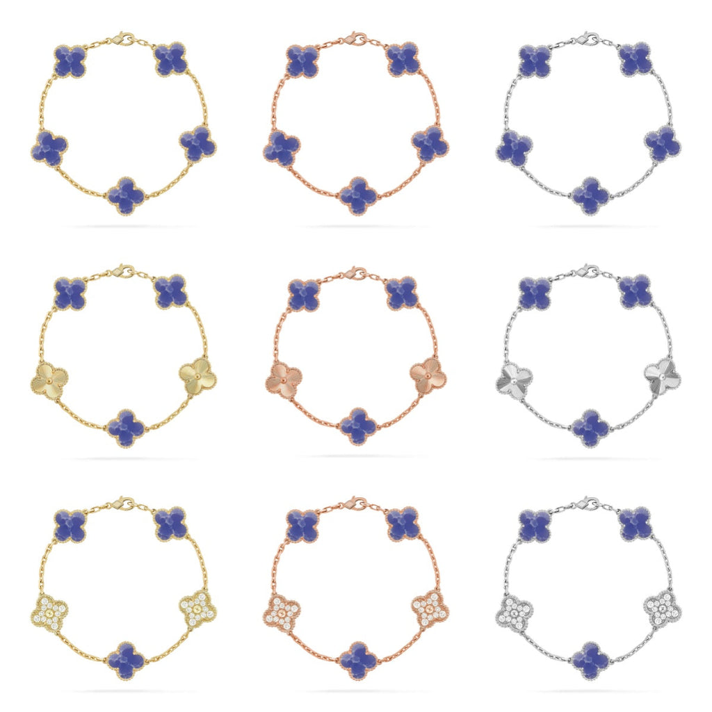 CLOVER 5 MOTIF BLUE VEINS BRACELET COLLECTION