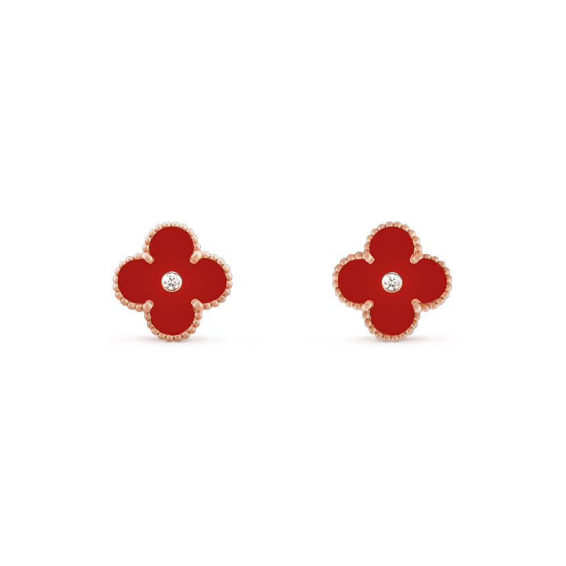 CLOVER  15MM DIAMOND EARRINGS COLLECTION