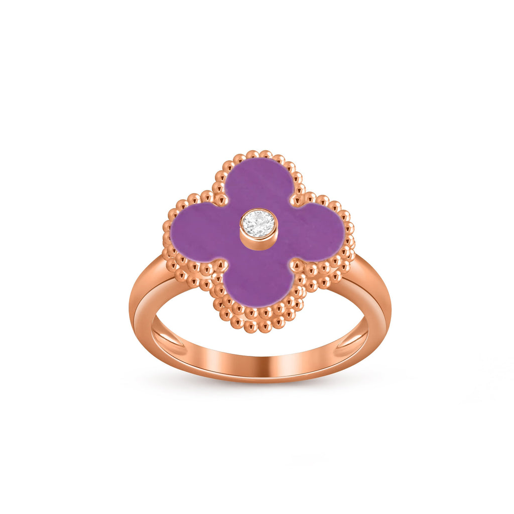 CLOVER DIAMOND RING ROSE GOLD COLLECTION