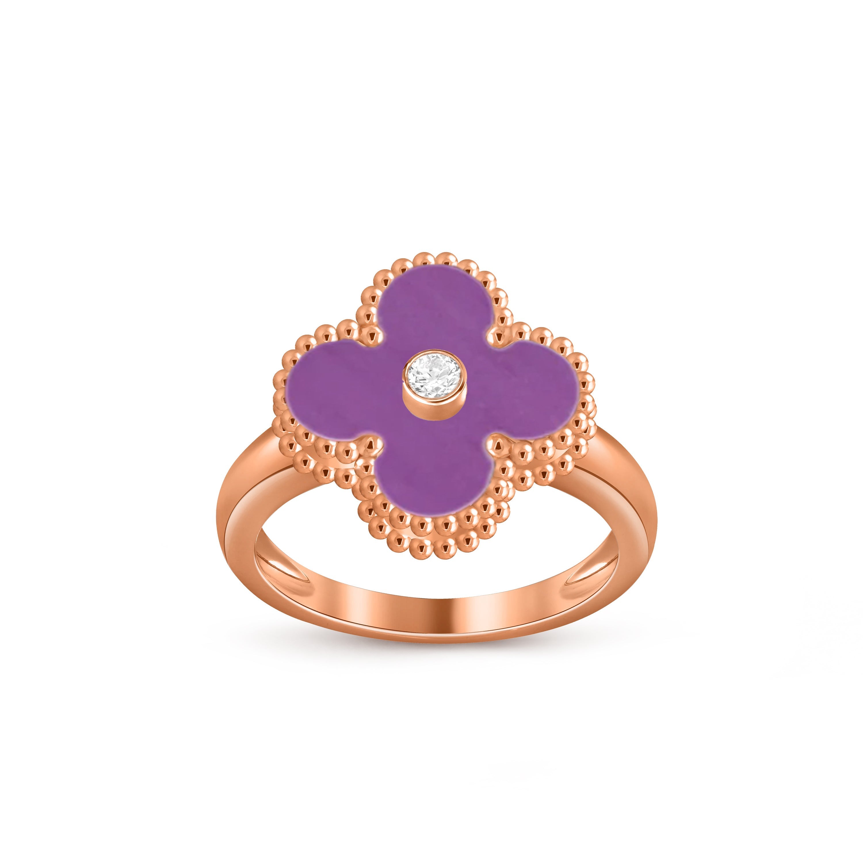 CLOVER DIAMOND RING ROSE GOLD COLLECTION