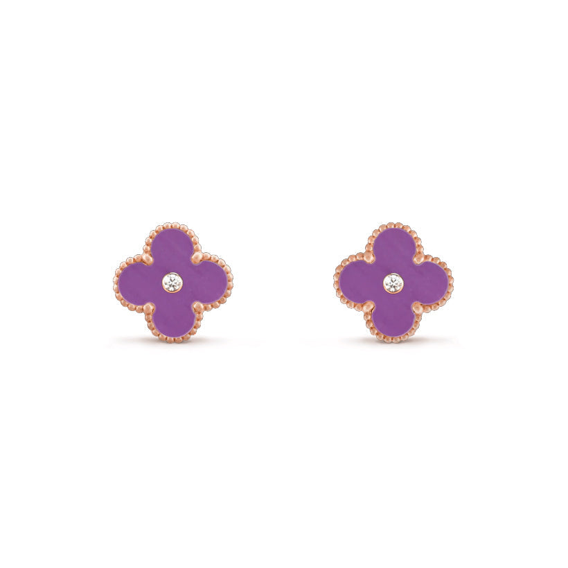 CLOVER  15MM DIAMOND EARRINGS COLLECTION