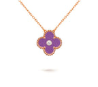 CLOVER 15MM DIAMOND SINGLE FLOWER NECKLACE COLLECTION