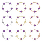 CLOVER 5 MOTIF LIGHT PURPLE BRACELET COLLECTION