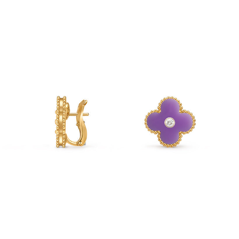 CLOVER 15MM MOP DIAMOND EARRINGS COLLECTION