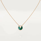 AMULETTE ROSE GOLD MALACHITE NECKLACE