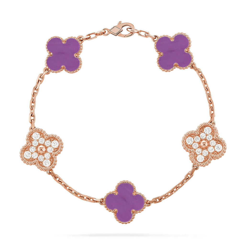 CLOVER 5 MOTIF VIOLET BRACELET COLLECTION