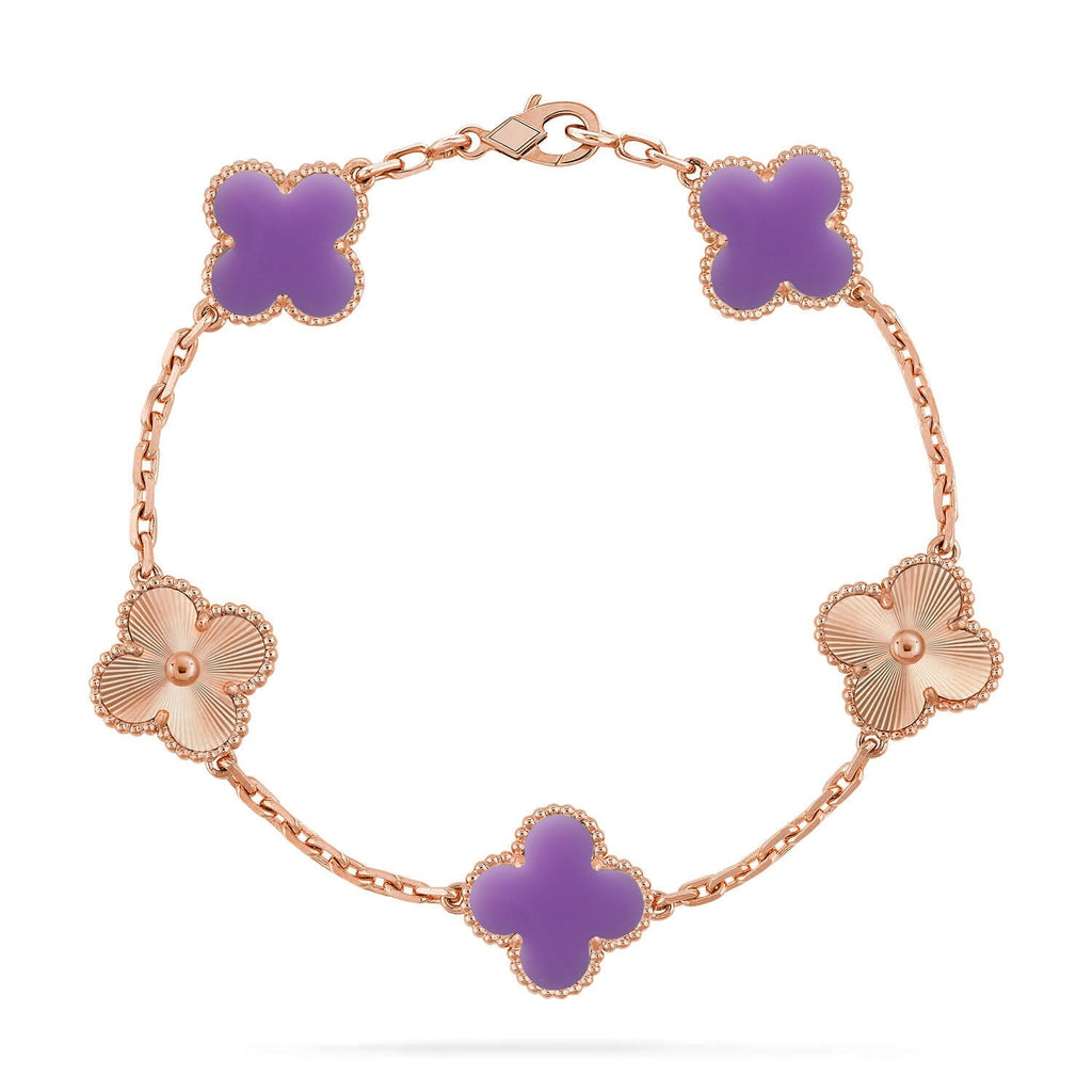 CLOVER 5 MOTIF LIGHT PURPLE BRACELET COLLECTION
