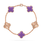 CLOVER 5 MOTIF LIGHT PURPLE BRACELET COLLECTION