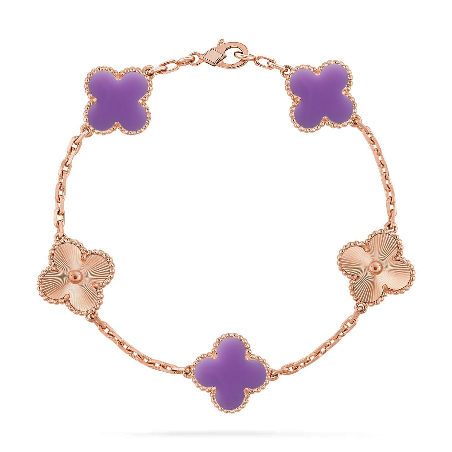 CLOVER 5 MOTIF LIGHT PURPLE BRACELET COLLECTION
