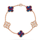 CLOVER 5 MOTIF COLOR GEMSTONES BRACELET COLLECTION