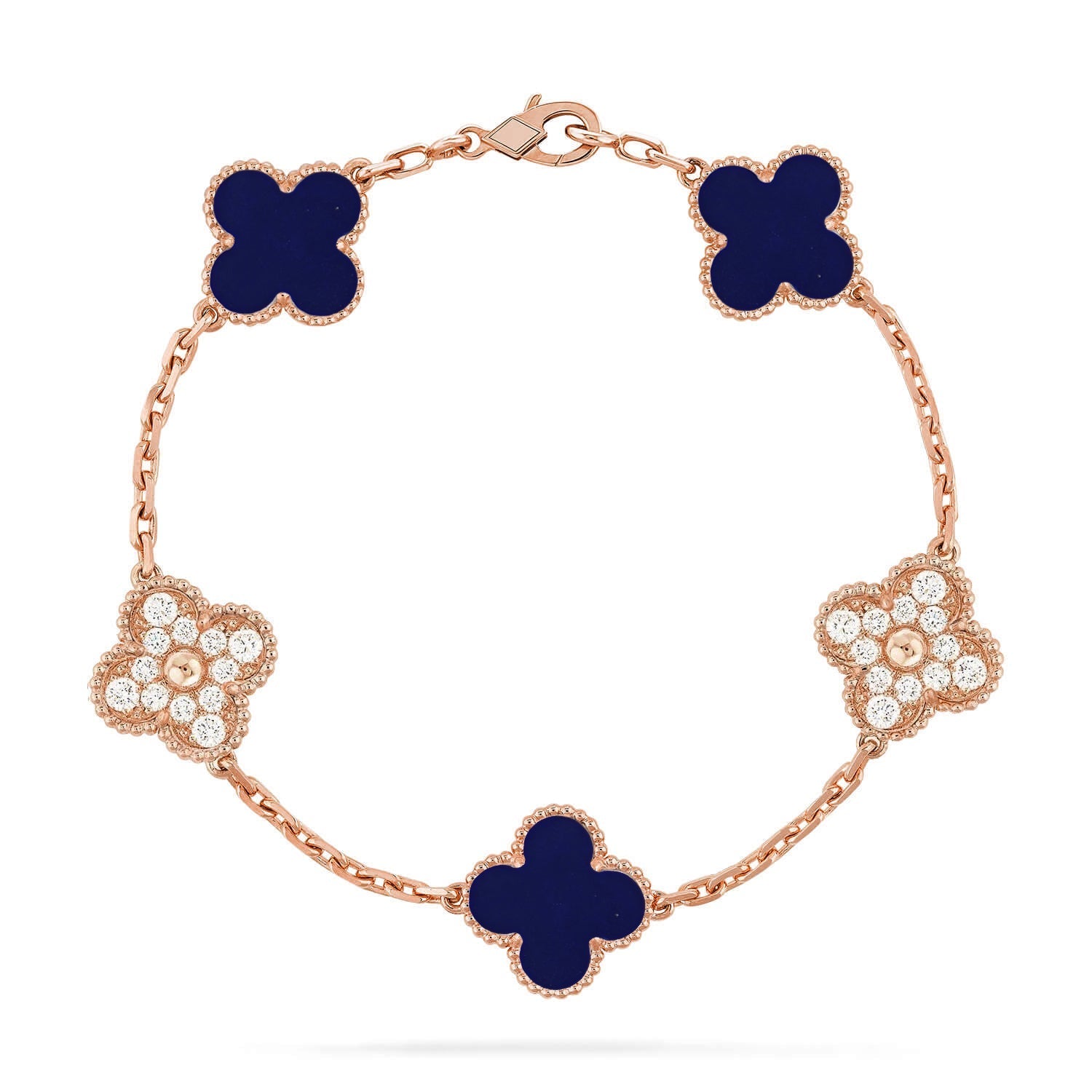 CLOVER 5 MOTIF LAPIS LAZULI BRACELET COLLECTION